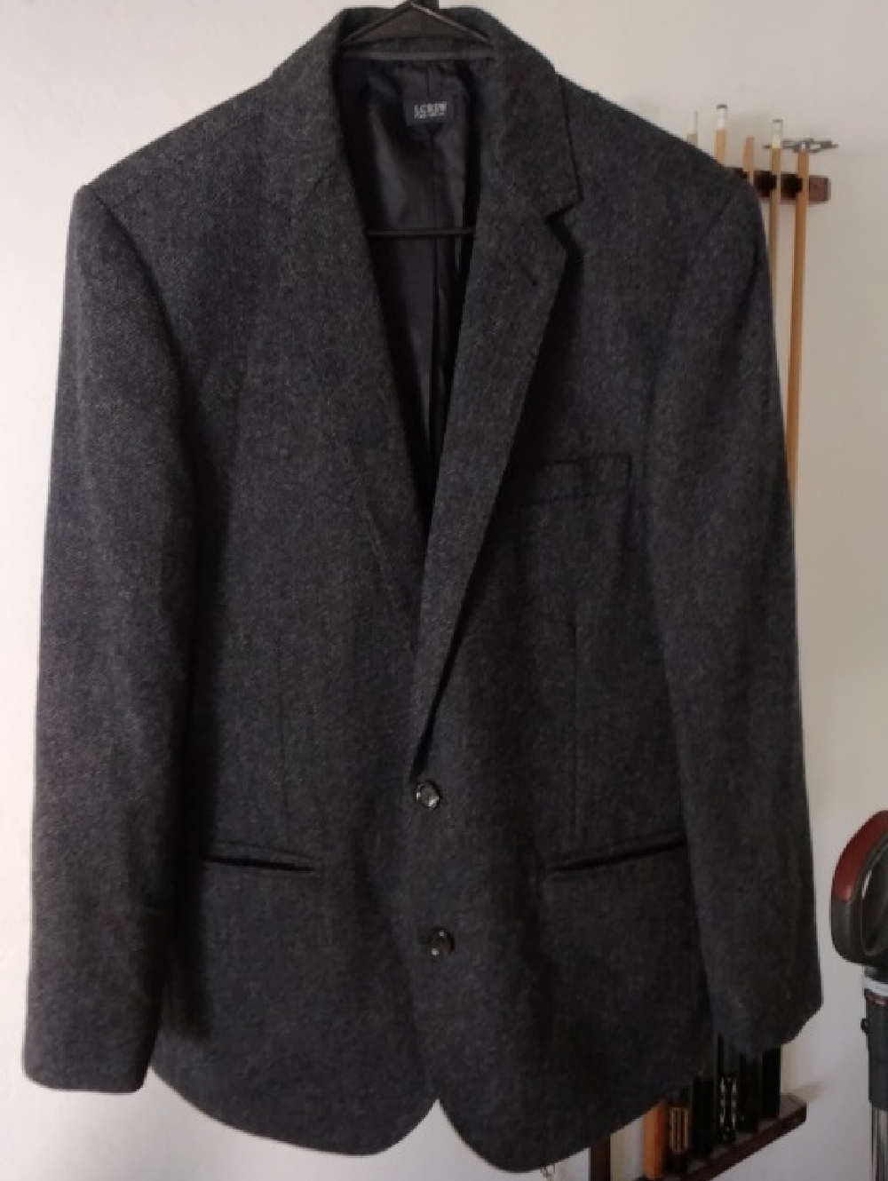 J Crew 40S Ludlow Yorkshire Tweed Charcoal Sport Blazer , $65